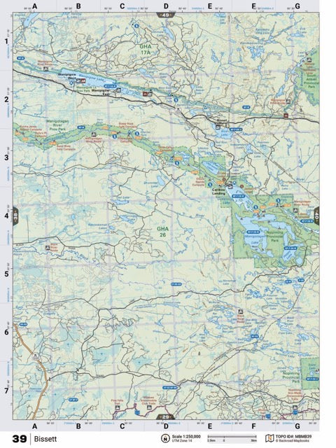 MBMB39 TOPO Map - Bissett - Backroad Maps