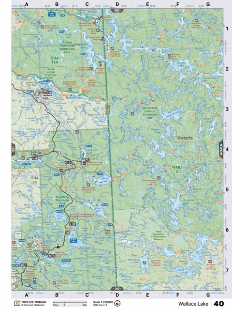 MBMB40 TOPO Map - Wallace Lake - Backroad Maps
