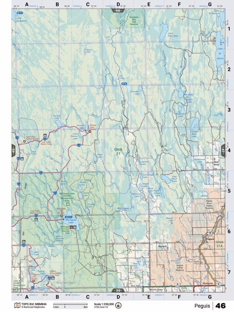 MBMB46 TOPO Map - Peguis - Backroad Maps