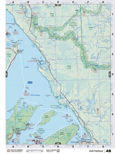 MBMB48 TOPO Map - Gull Harbour - Backroad Maps