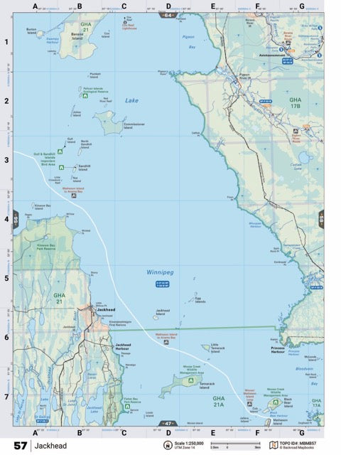 MBMB57 Wall Map - Jackhead - Backroad Maps