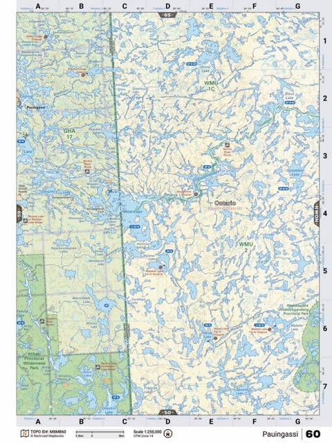 MBMB60 TOPO Map - Pauingassi - Backroad Maps