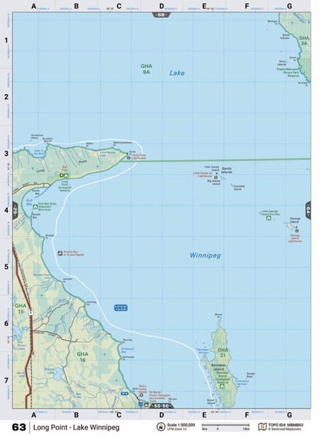 MBMB63 TOPO Map - Lake Winnipeg - Backroad Maps