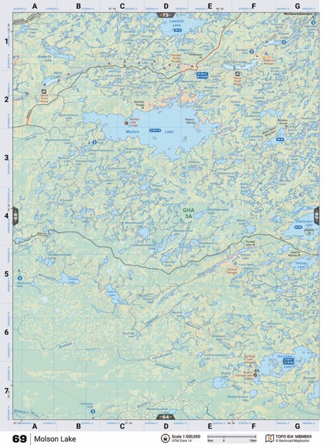MBMB69 TOPO Map - Molson Lake - Backroad Maps