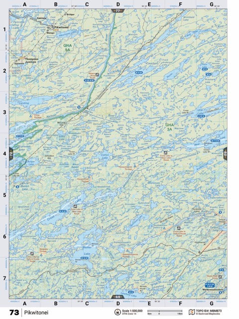 MBMB73 TOPO Map - Pikwitonei - Backroad Maps