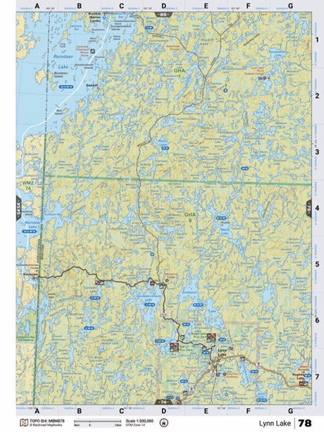 MBMB78 TOPO Map - Lynn Lake - Backroad Maps