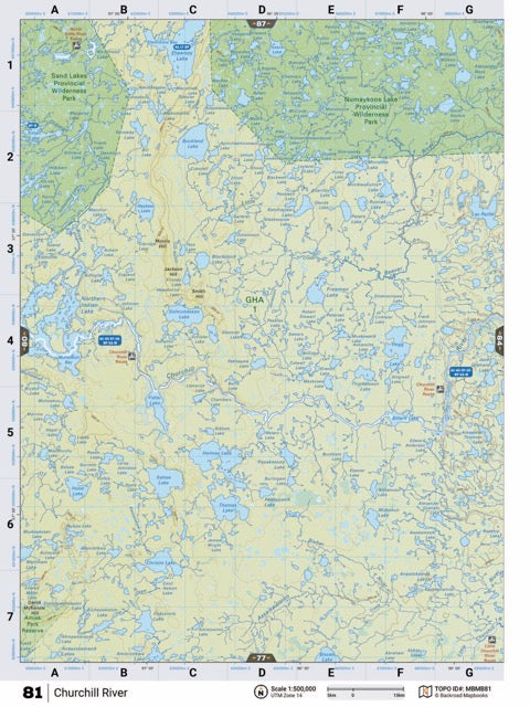 MBMB81 TOPO Map - Churchill River - Backroad Maps