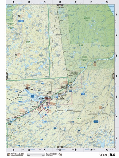 MBMB84 Wall Map - Gillam - Backroad Maps