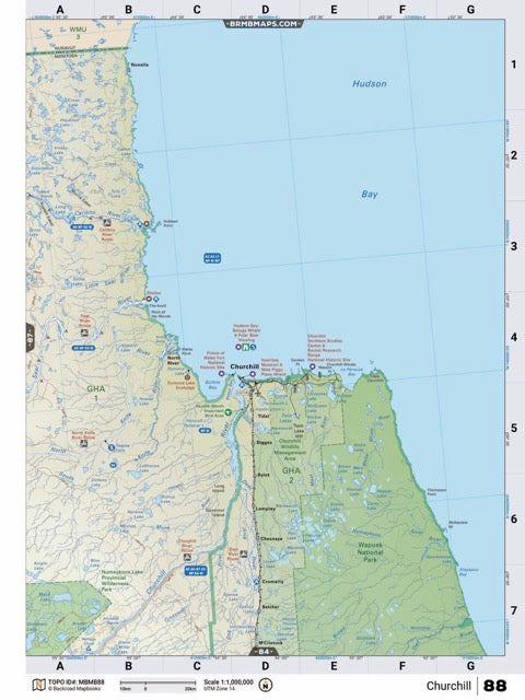 MBMB88 Wall Map - Churchill - Backroad Maps