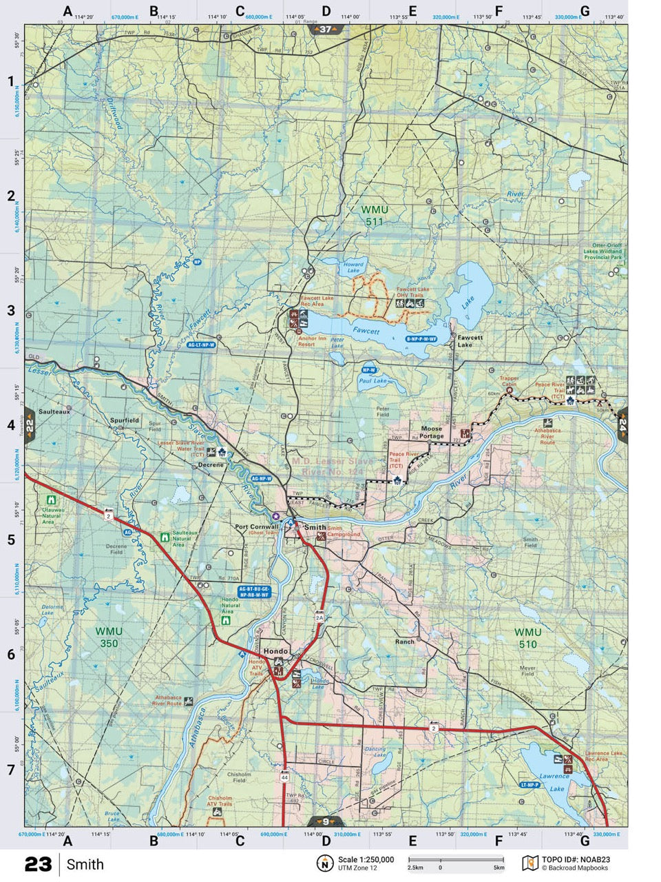 NOAB23 Wall Map - Smith - Backroad Maps
