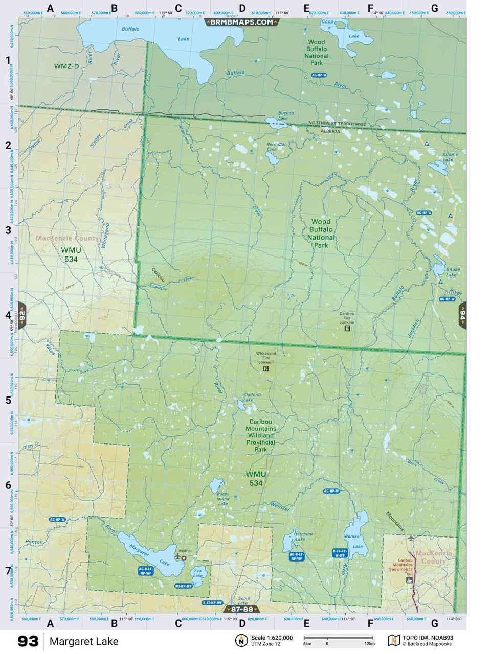NOAB93 Wall Map - Meander - Backroad Maps
