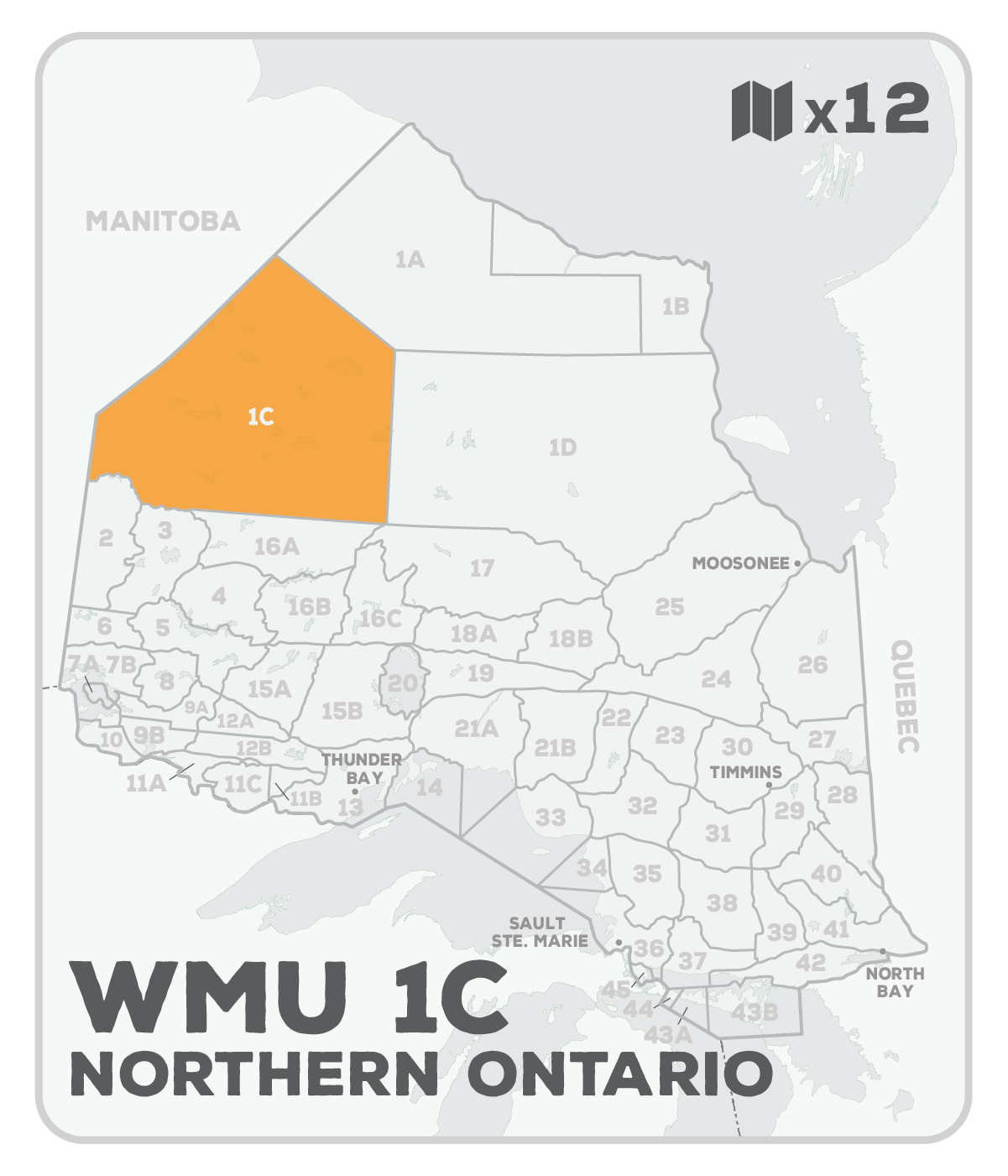 WMU 1C Hunting Bundle - Northern Ontario (12 maps)