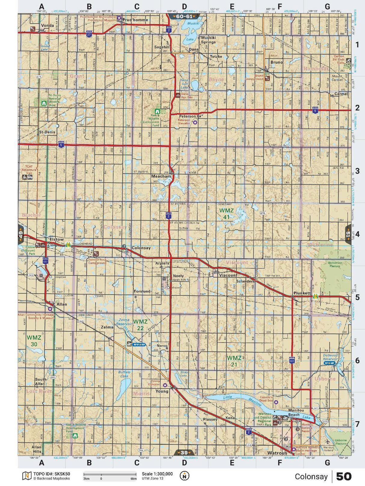 SKSK50 TOPO Map - Colonsay - Backroad Maps