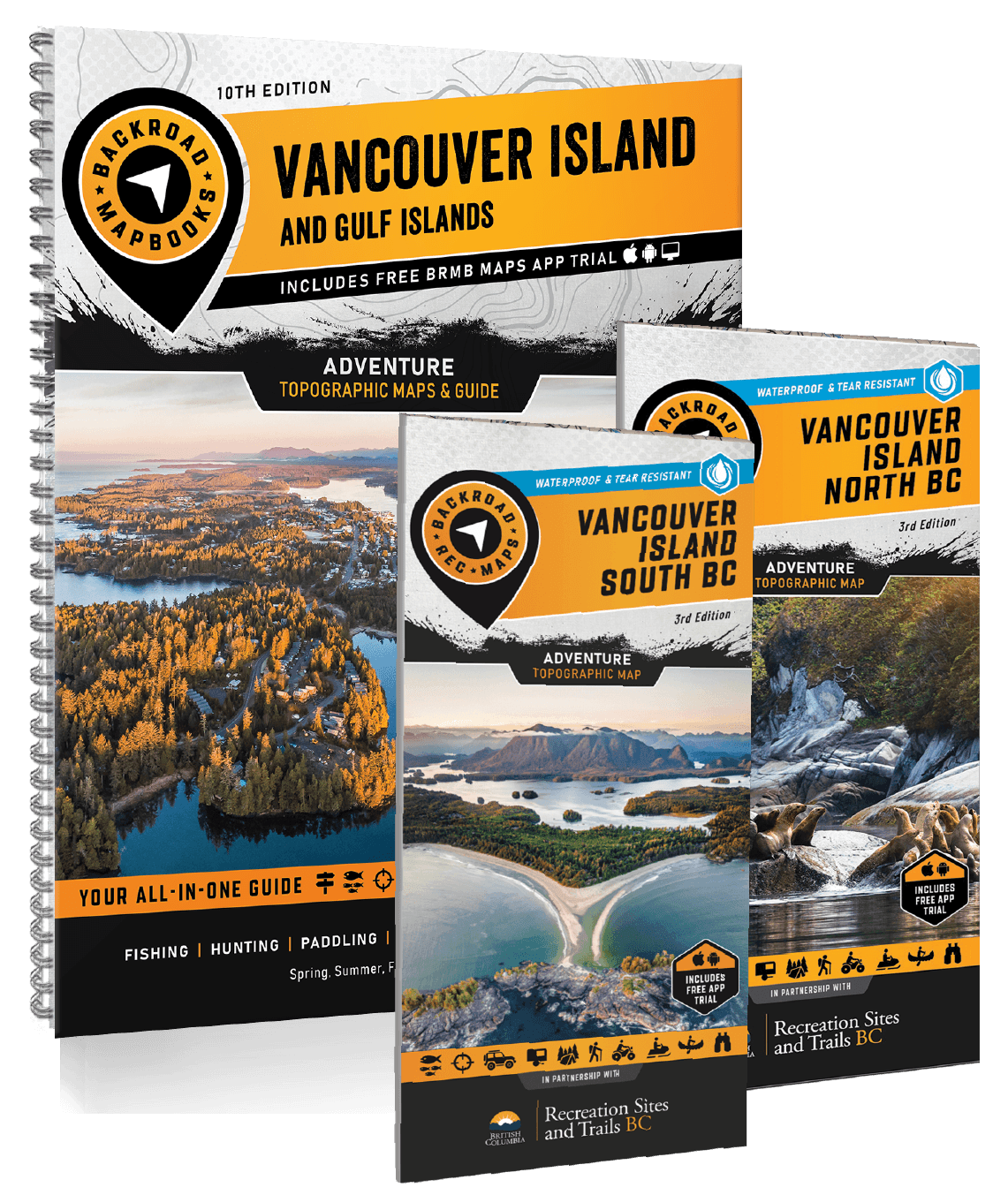 Vancouver Island BC - Recreation Map & Mapbook Bundle - Backroad Maps