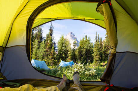 Crown land campsite in the Alberta foothills
