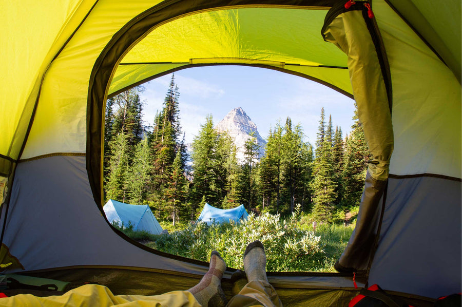 Crown land campsite in the Alberta foothills