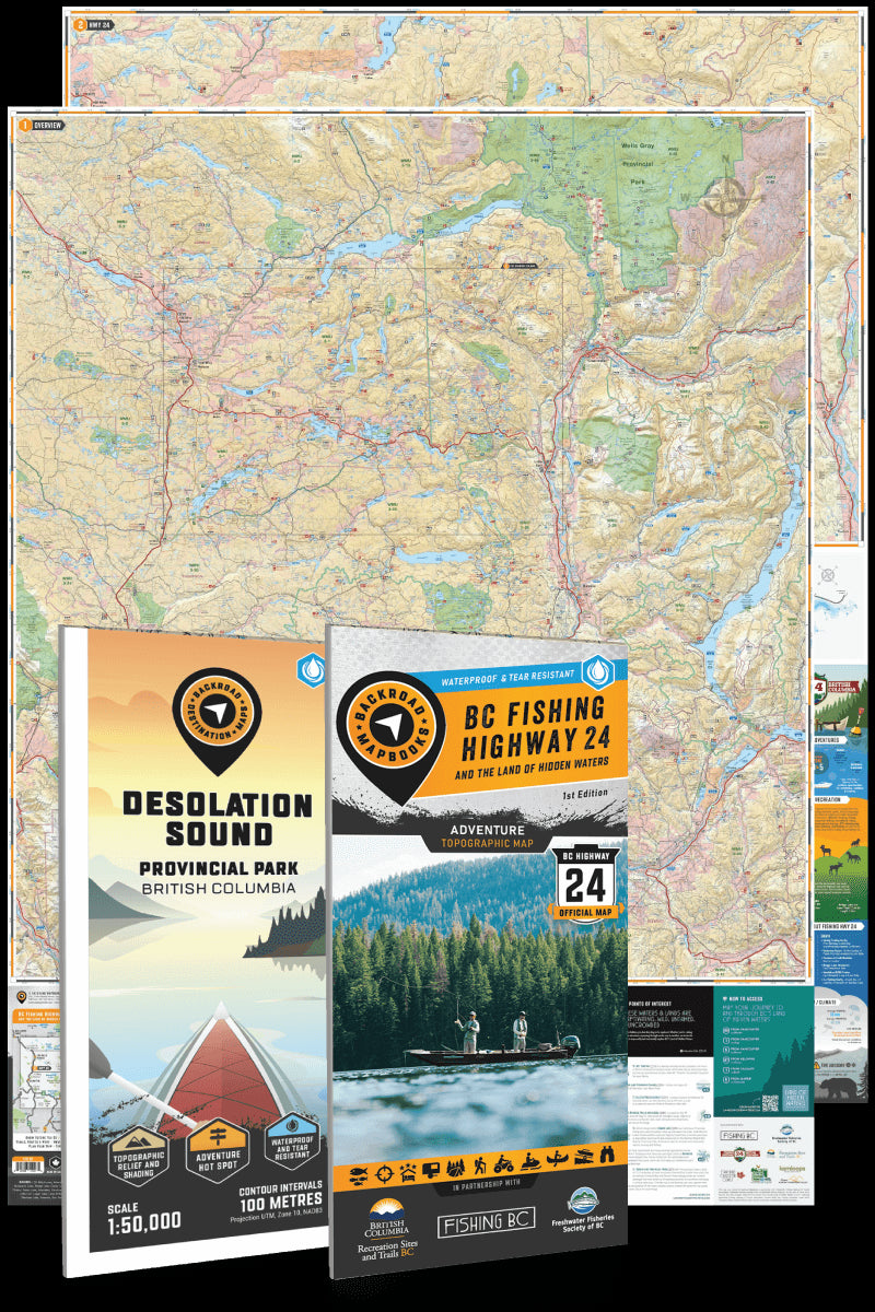 British Columbia Folded Maps - 