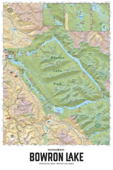 Bowron Lake Provincial Park BC - Wall Map