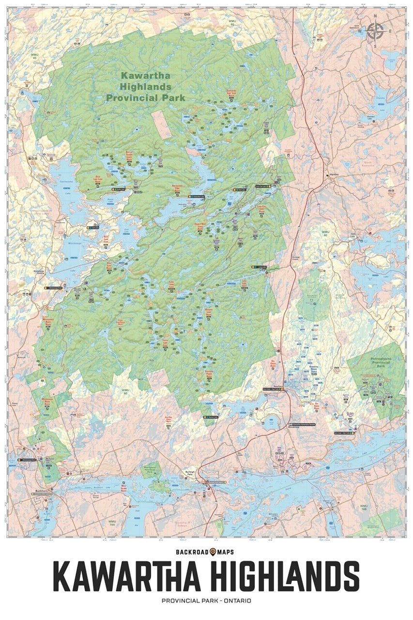 Kawartha Highlands Provincial Park ON - Wall Map