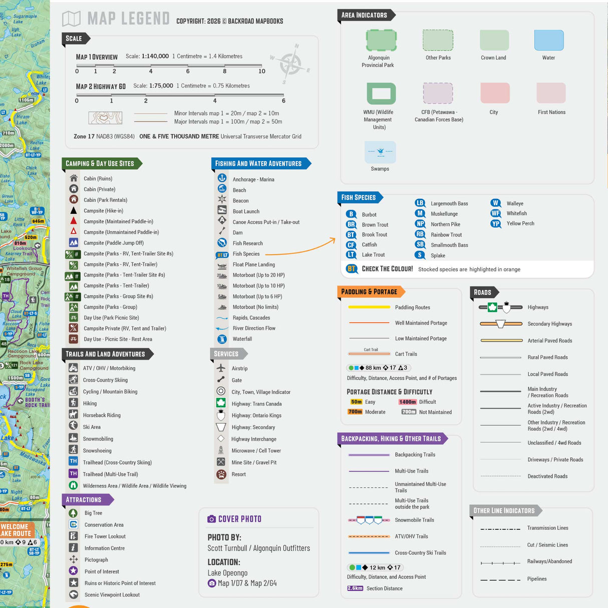 Algonquin Provincial Park Ontario - Recreation Map