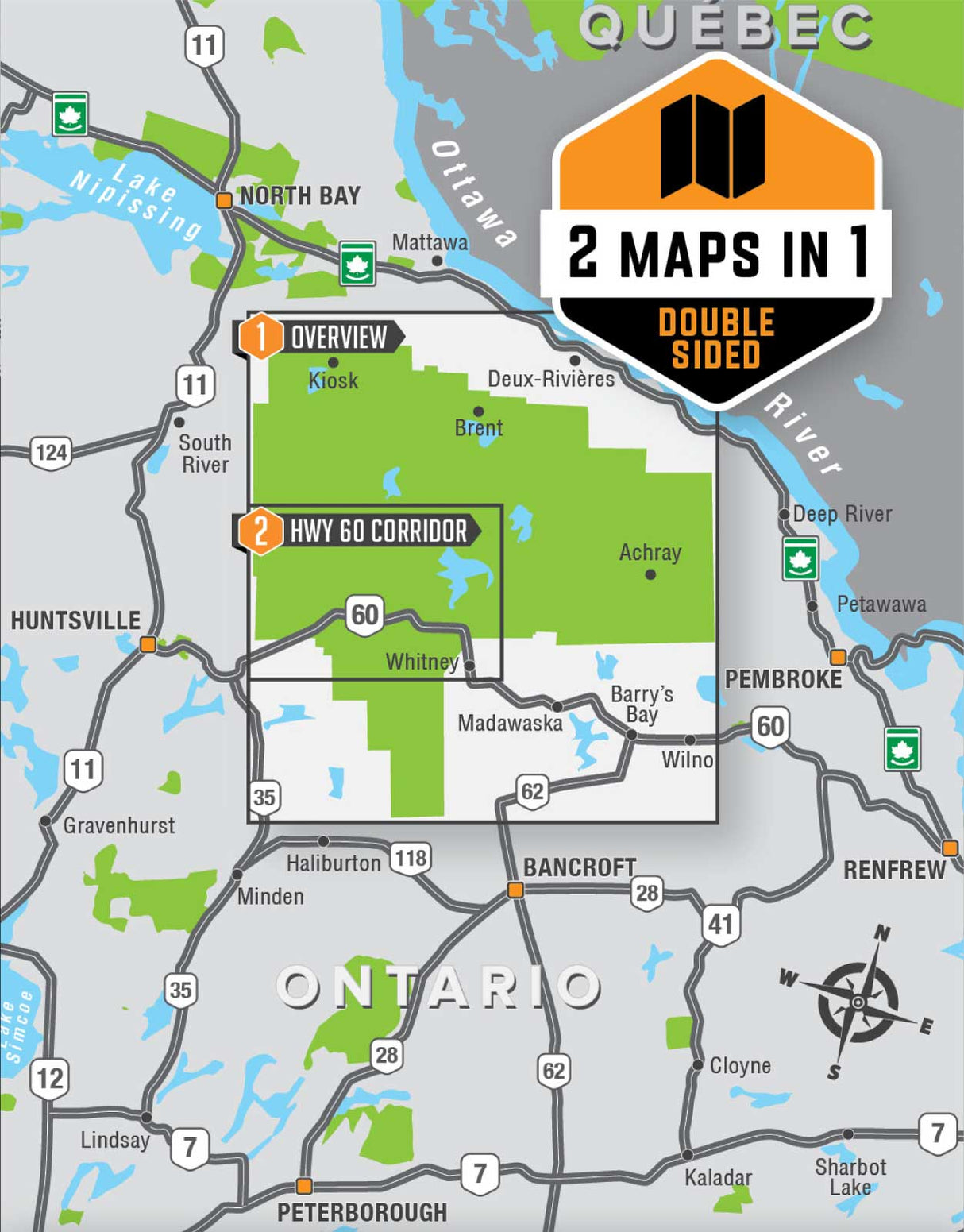 Algonquin Provincial Park Ontario - Recreation Map