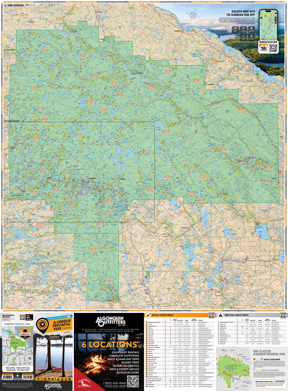 Algonquin Provincial Park Ontario - Recreation Map