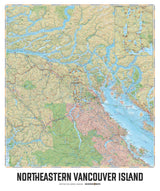 Northeastern Vancouver Island, BC - Wall Map