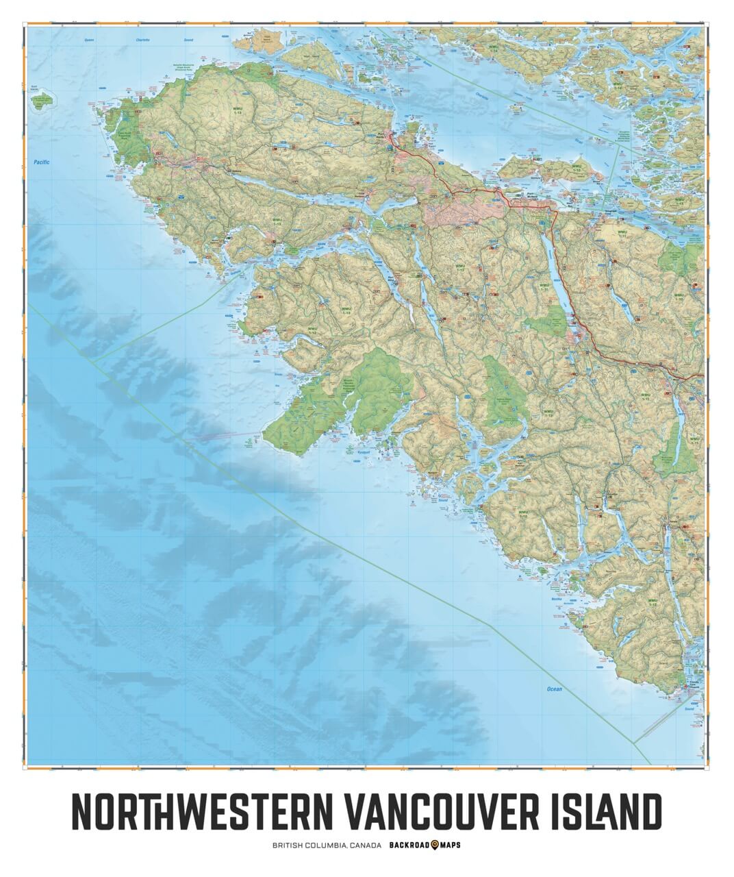 Northwestern Vancouver Island, BC - Wall Map