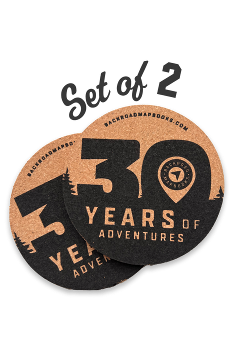 30th Anniversary Coasters (Set of 2) - Backroad Maps