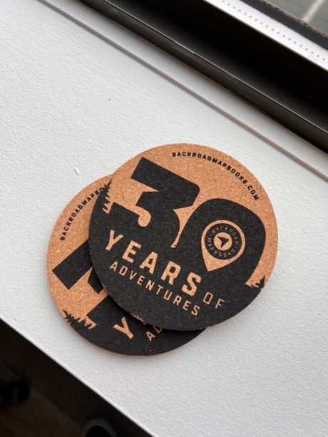 30th Anniversary Coasters (Set of 2) - Backroad Maps
