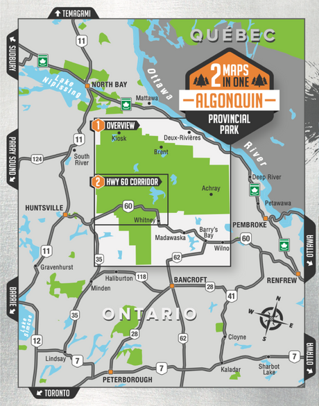 Algonquin Provincial Park Ontario - Recreation Map - Backroad Maps