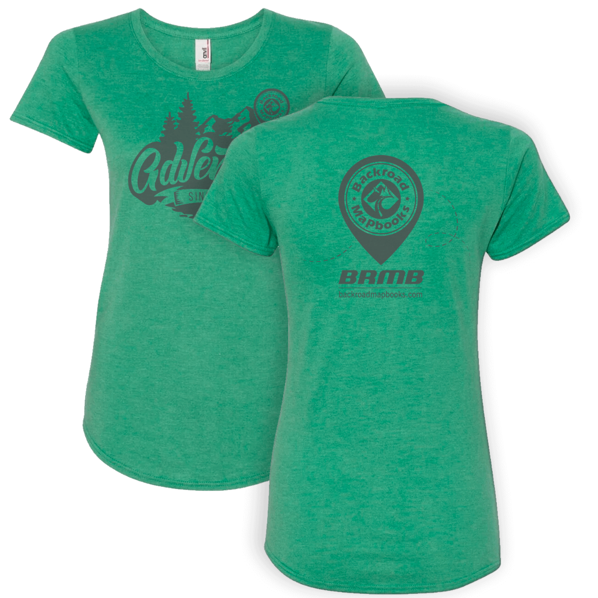 BRMB Adventures T-Shirt - Women - Backroad Maps