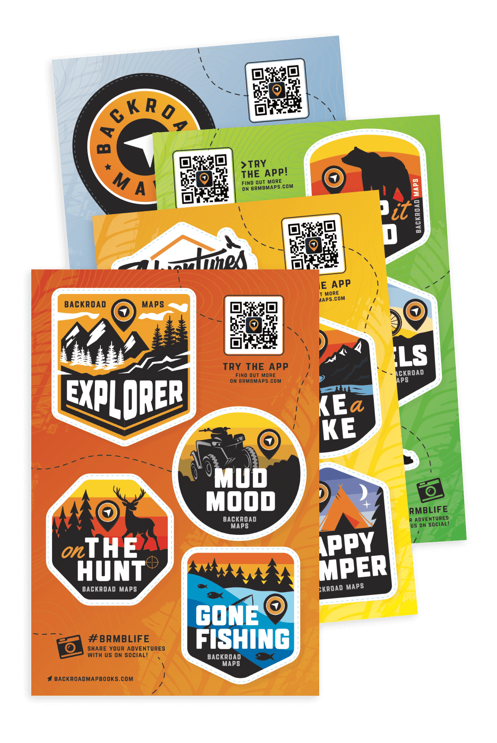 Backroad Maps Sticker Sheets - Backroad Maps