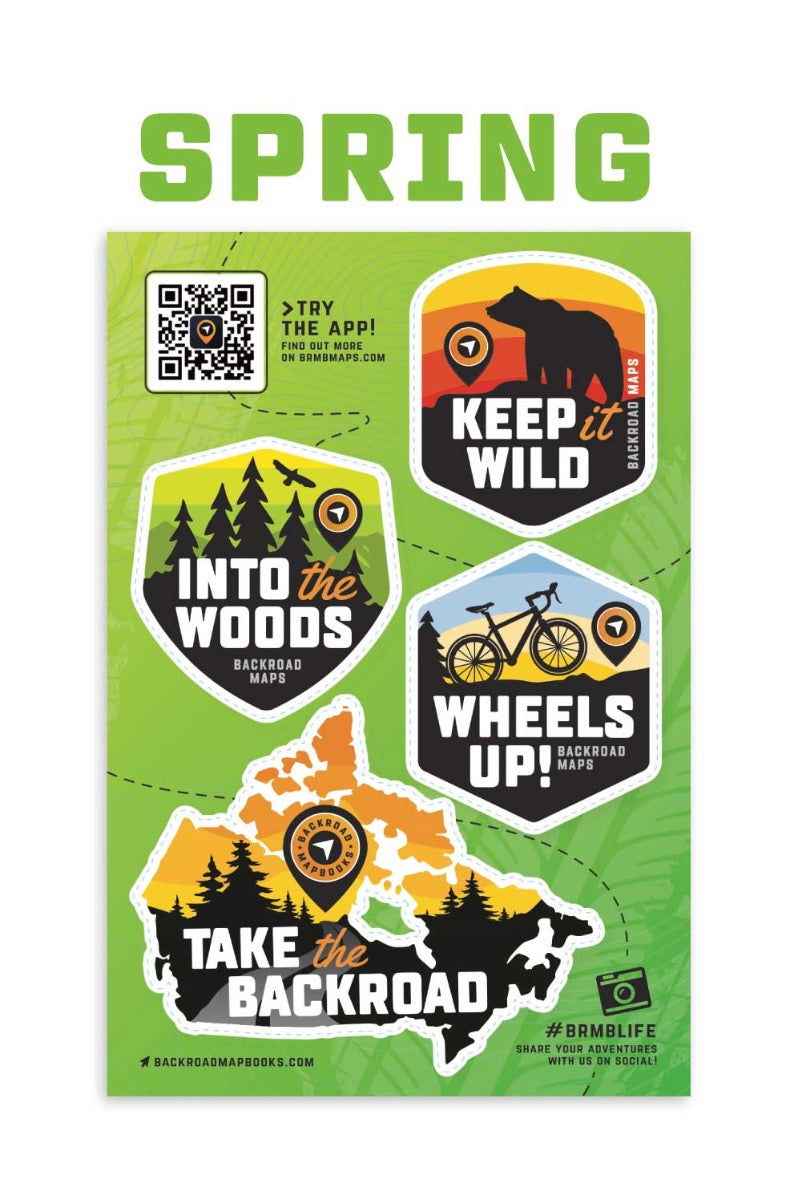 Backroad Maps Sticker Sheets - Backroad Maps