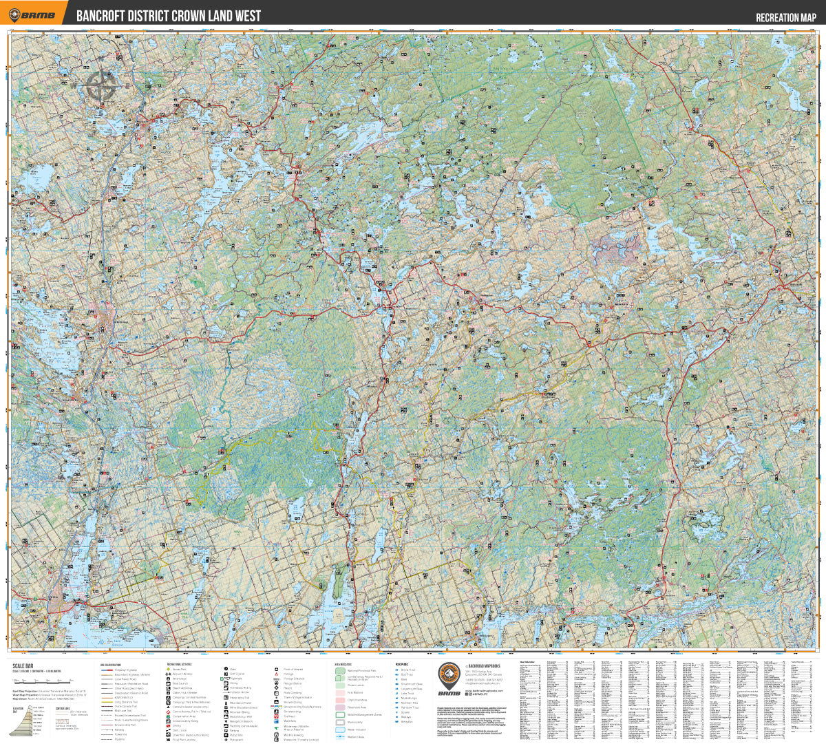 Bancroft District Crown Land Ontario - Destination Map - Backroad Maps