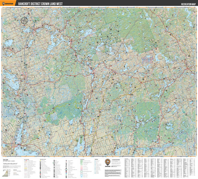Bancroft District Crown Land Ontario - Destination Map - Backroad Maps