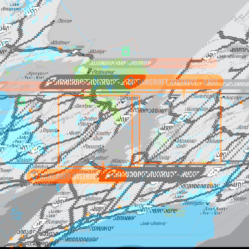 Bancroft District Crown Land Ontario - Destination Map - Backroad Maps