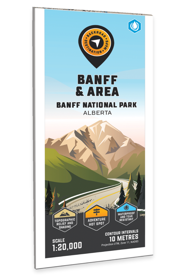 Banff & Area (Banff National Park, Alberta) - Destination Map - Backroad Maps