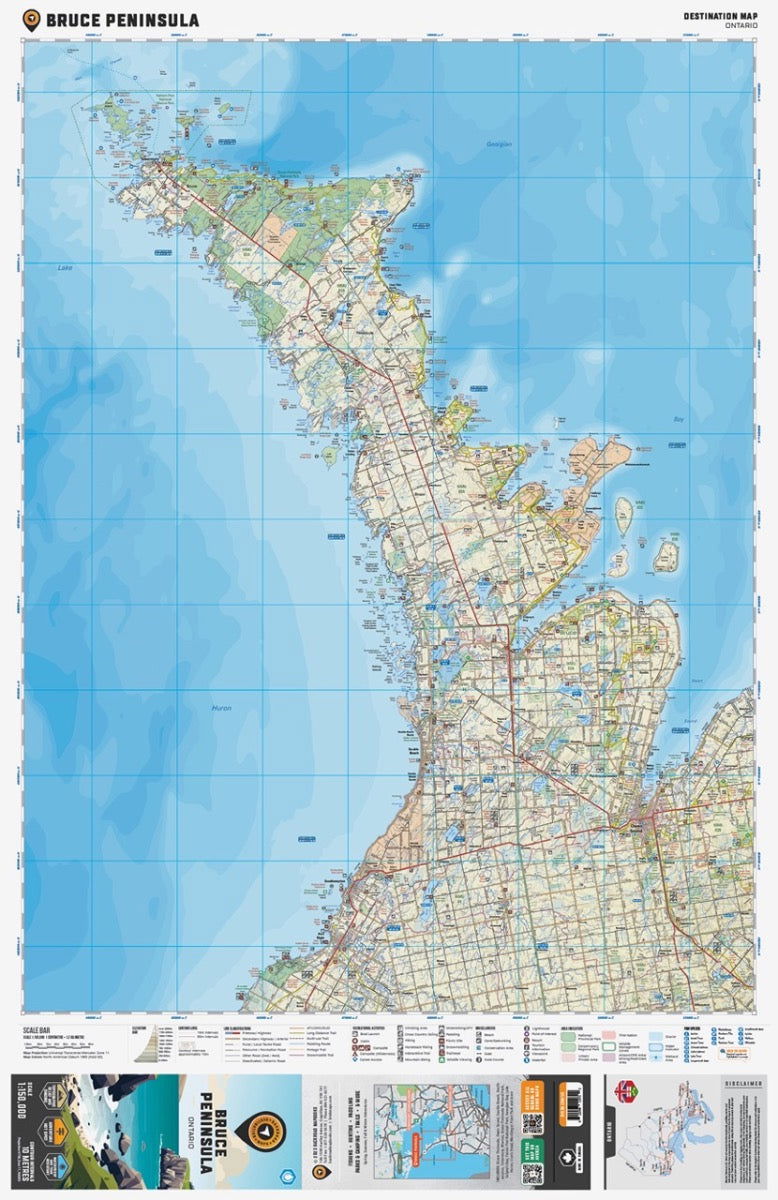 Bruce Peninsula Ontario - Destination Map - Backroad Maps