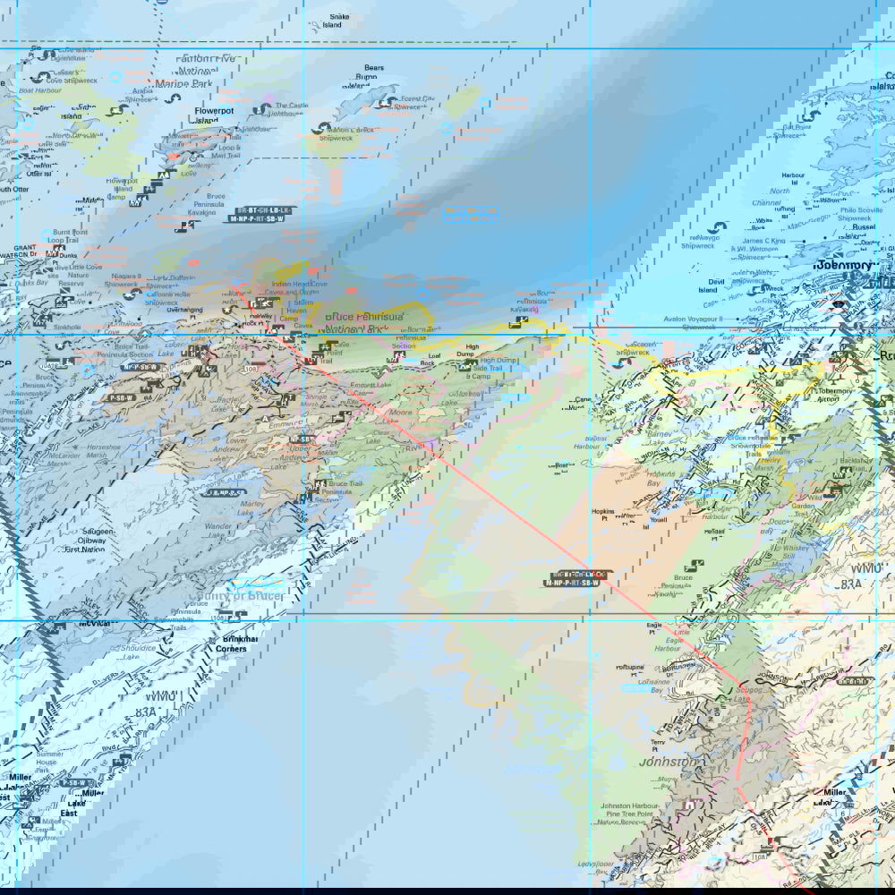 Bruce Peninsula Ontario - Destination Map - Backroad Maps