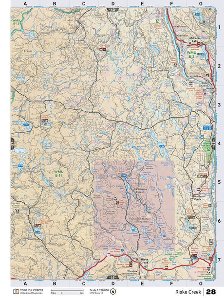 CCBC28 TOPO Map - Riske Creek - Backroad Maps