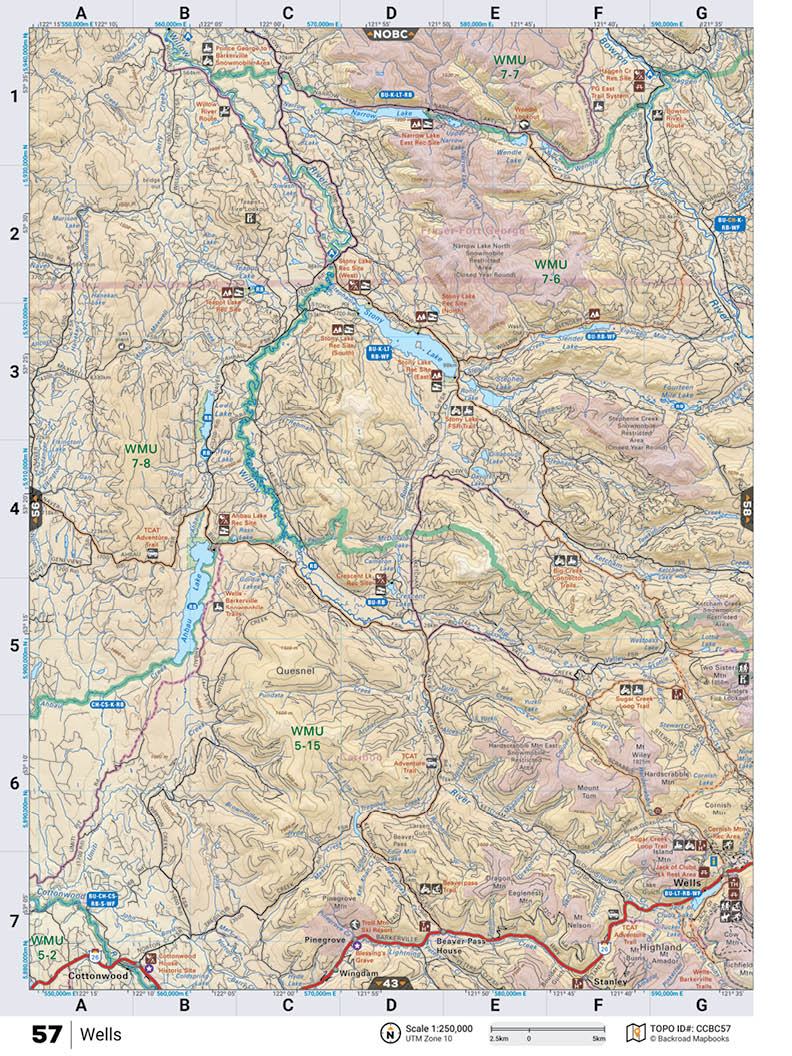 CCBC57 Wall Map - Wells - Backroad Maps