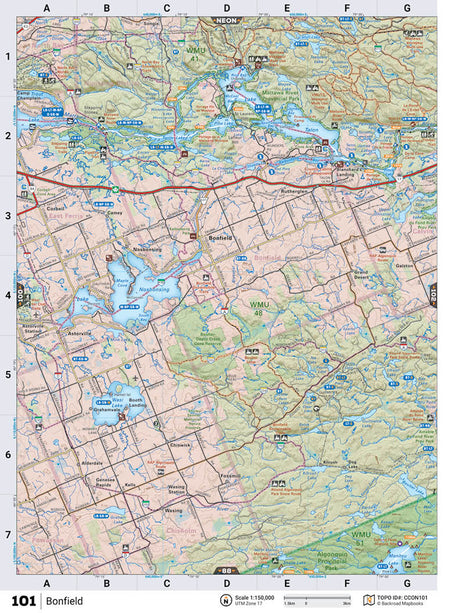 CCON101 Wall Map - Bonfield - Backroad Maps