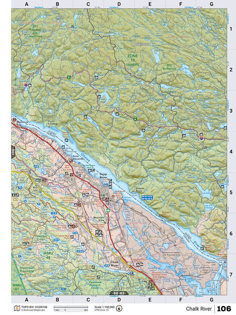 CCON106 TOPO Map - Chalk River - Backroad Maps