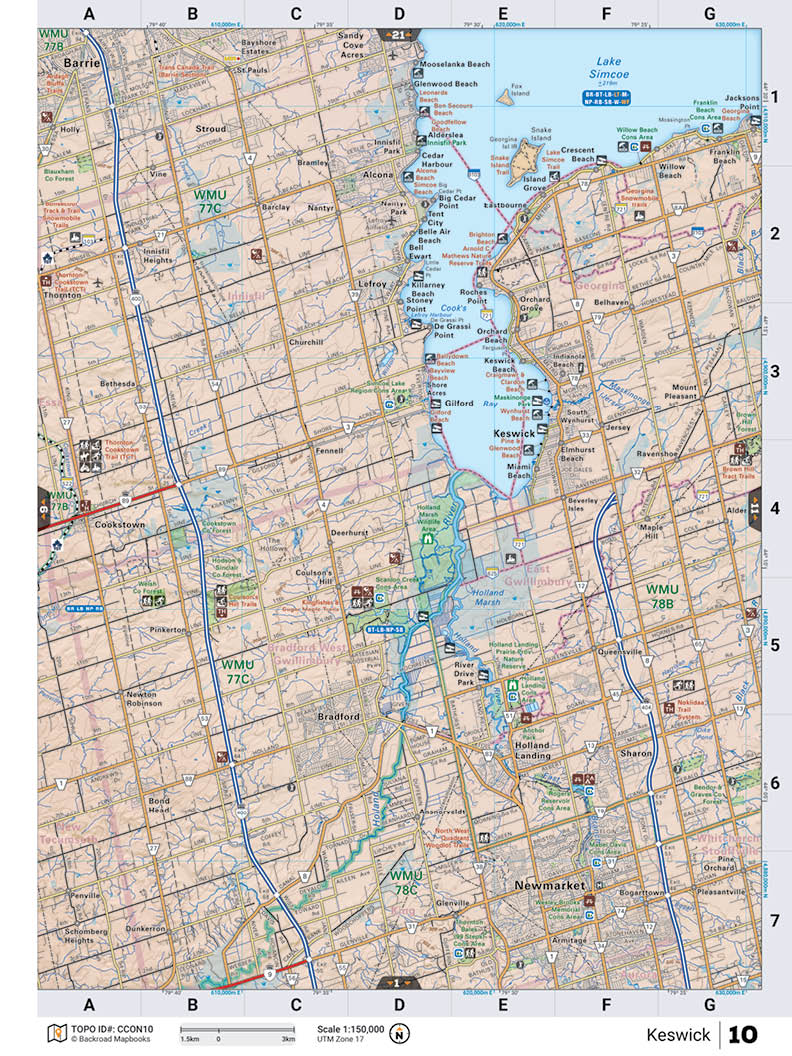 CCON10 Wall Map - Keswick – Backroad Maps