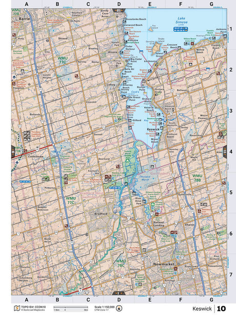 CCON10 Wall Map - Keswick - Backroad Maps