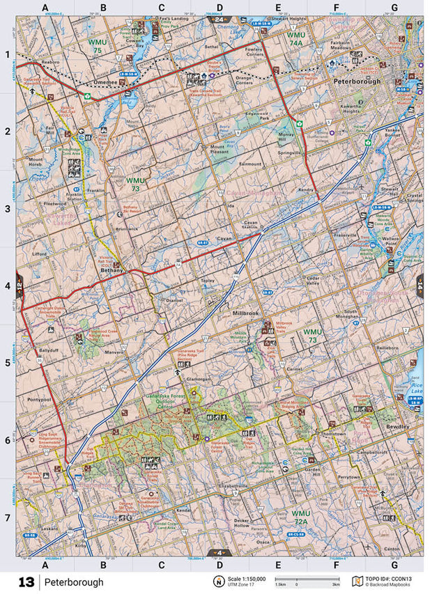 CCON13 TOPO Map - Peterborough - Backroad Maps