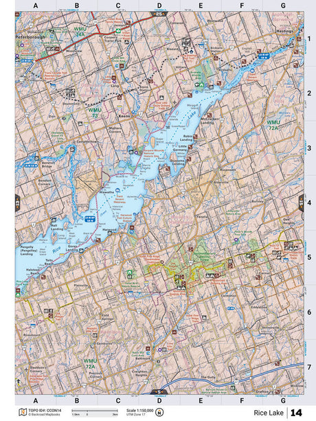 CCON14 Wall Map - Rice Lake - Backroad Maps