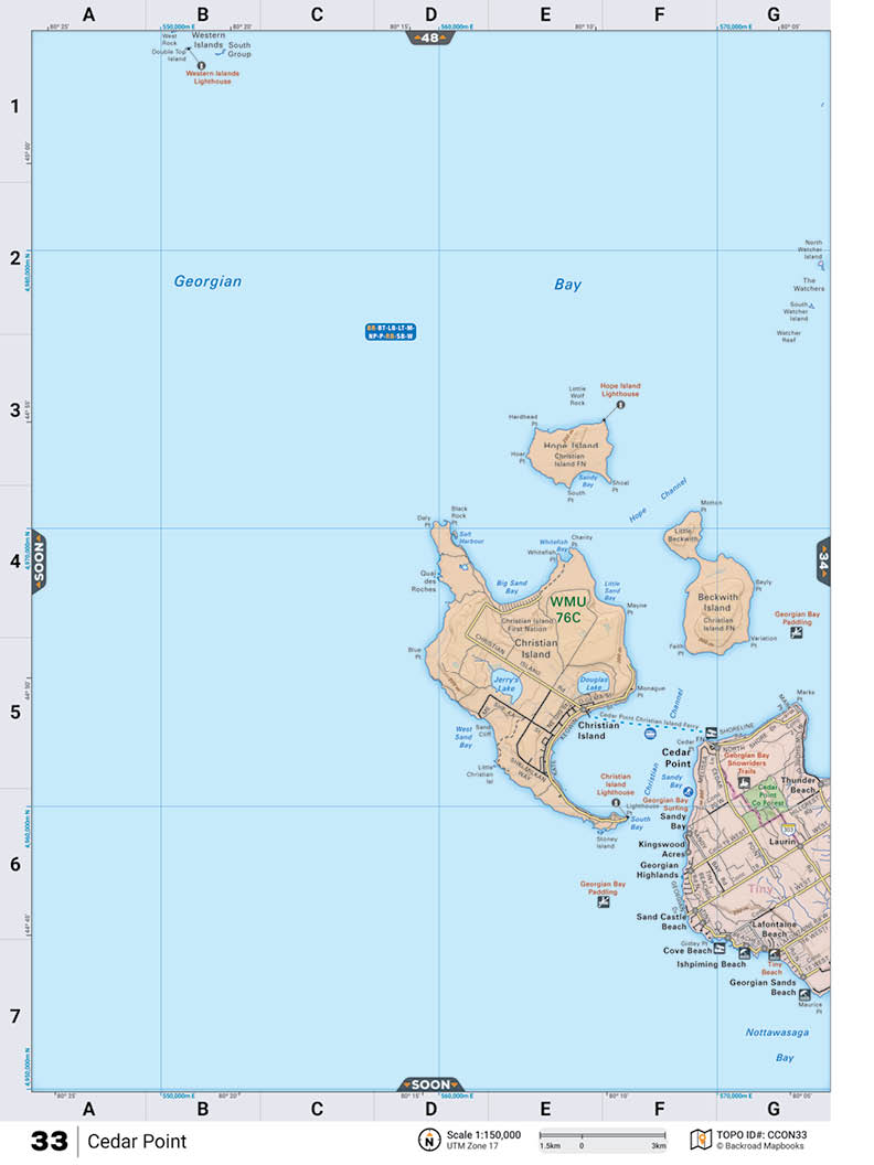 CCON33 Wall Map - Cedar Point – Backroad Maps