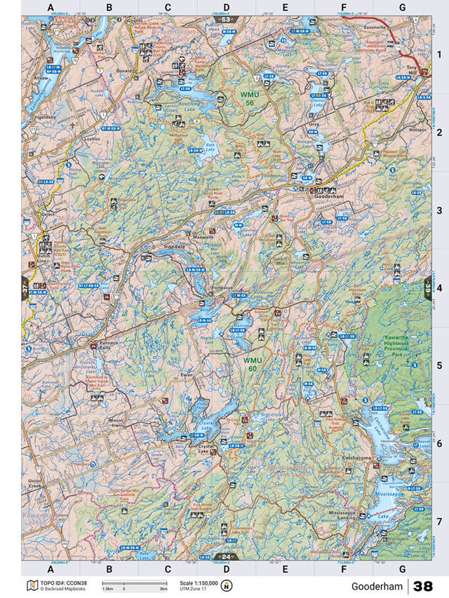 CCON38 Wall Map - Gooderham - Backroad Maps